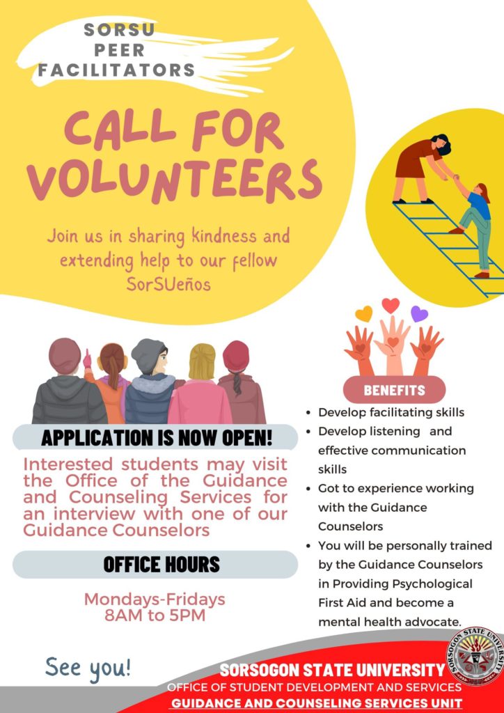 CALL FOR VOLUNTEERS: Become a Peer Facilitator and Make a Difference ...