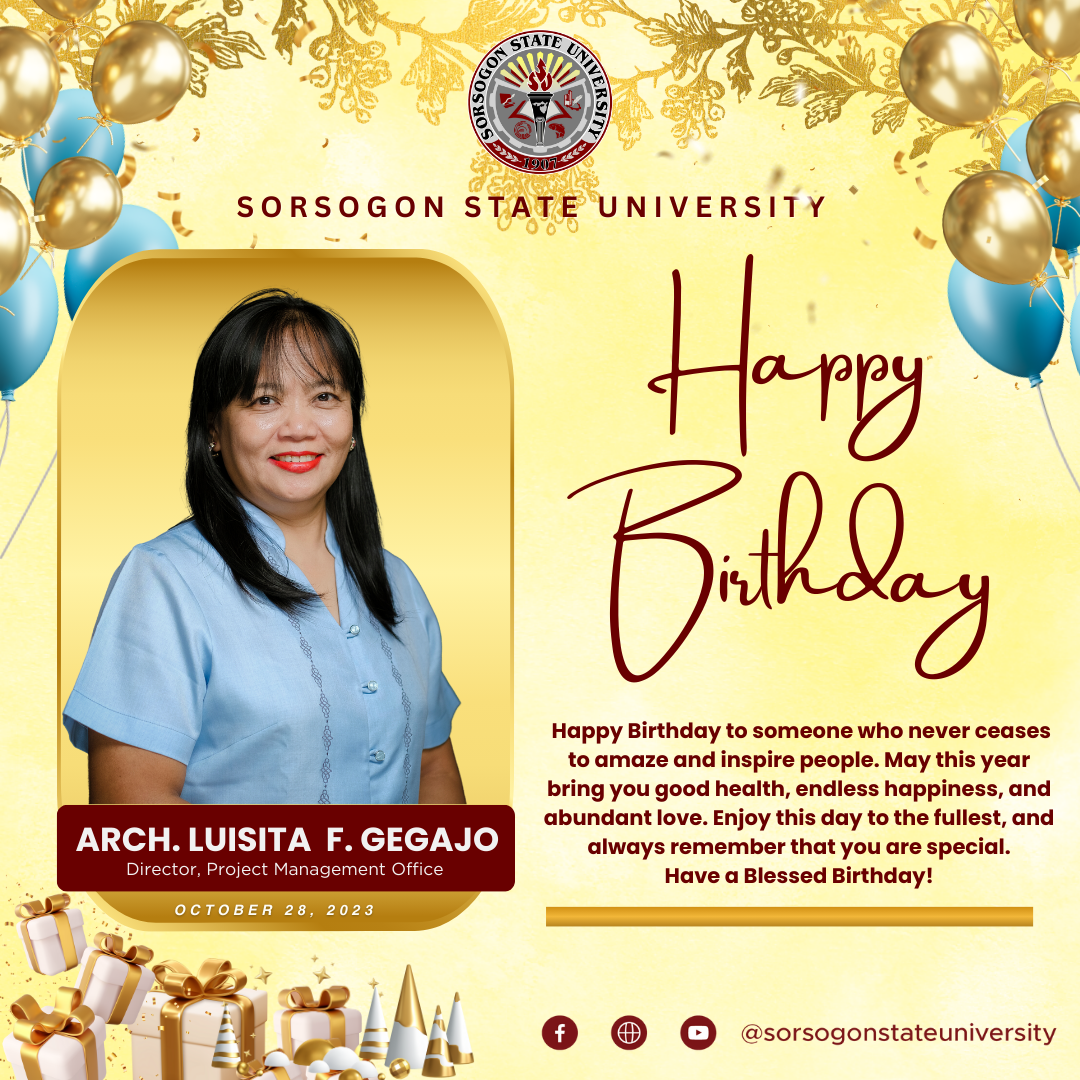 Warmest Birthday Greetings To Maam Masan And Sir Francis💖🎂 Sorsogon State University