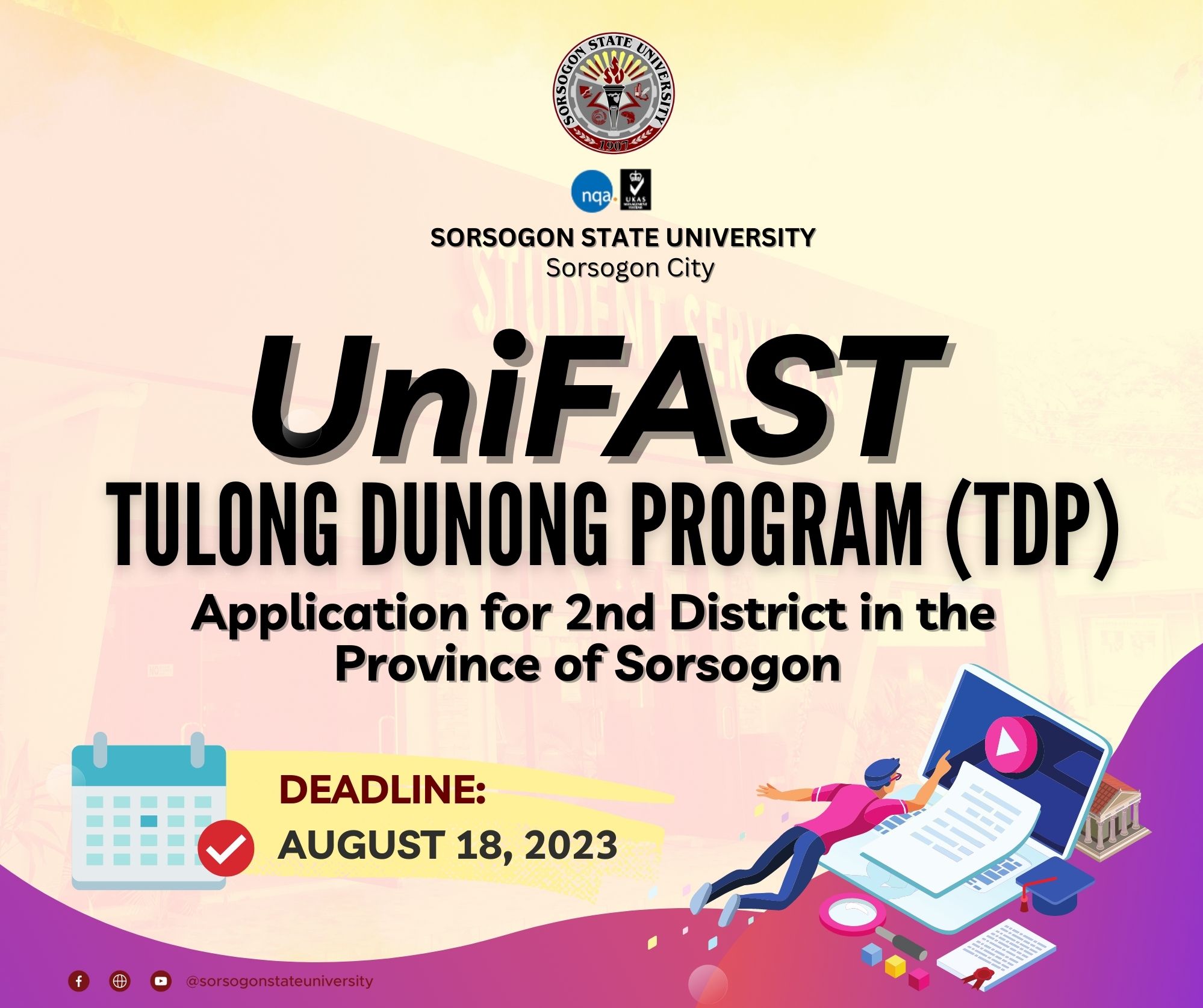 Application is Open for UniFAST TDP 2nd District in the Province of