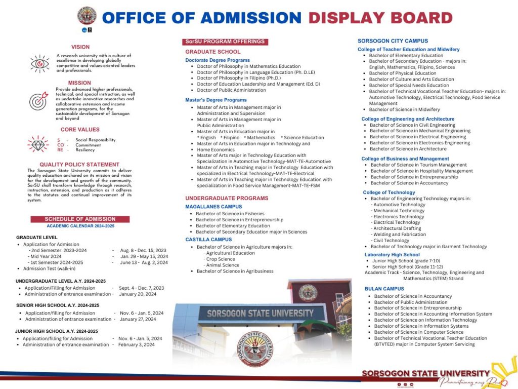 ATTENTION ADMISSION FOR A Y 2024 2025 IS NOW OPEN SORSOGON STATE   ADMISSION FOR A.Y. 2024 2025 IS NOW OPEN 1 1024x768 