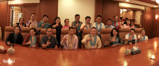 SorSU President Geraldine F. De Jesus at the MOA signing of BiCoRSE