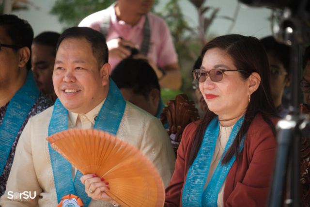 SorSU President De Jesus with CHED Commissioner Aldrin A. Darilag